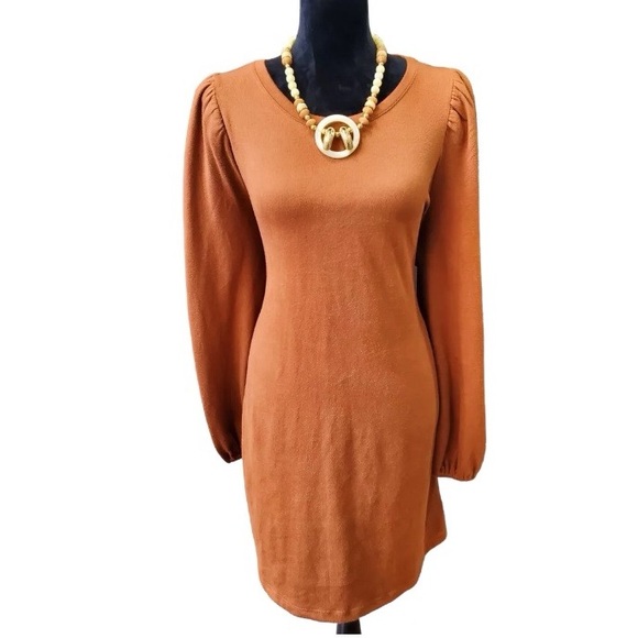 Nine West Puff Long Sleeve Dress - Picture 2 of 7